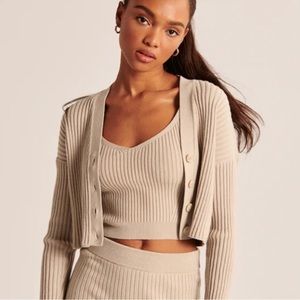 Abercrombie & Fitch Wide Rib Sweater Set - L